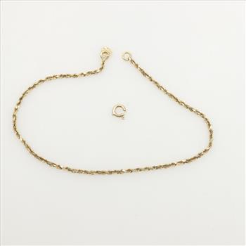 14kt Gold Rope Chain Bracelet