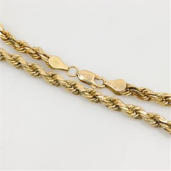 14kt Gold Rope Chain Bracelet