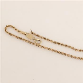 14kt Gold Rope Chain Bracelet