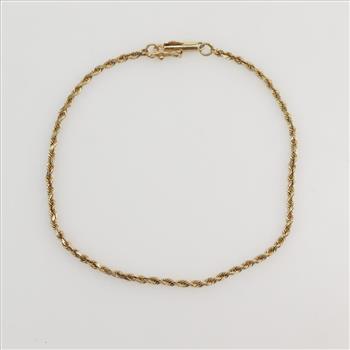14kt Gold Rope Chain Necklace