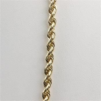 14kt Gold Rope Chain Necklace