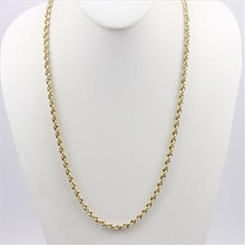 14kt Gold Rope Chain Necklace