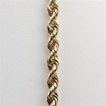14kt Gold Rope Chain Necklace