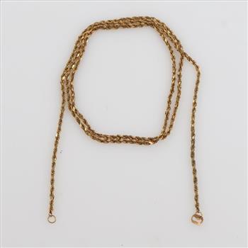 14kt Gold Rope Chain Necklace