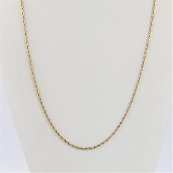 14kt Gold Rope Chain Necklace