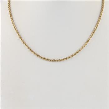 14kt Gold Rope Chain Necklace