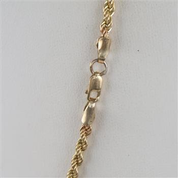 14kt Gold Rope Chain Necklace
