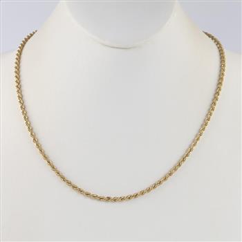14kt Gold Rope Chain Necklace