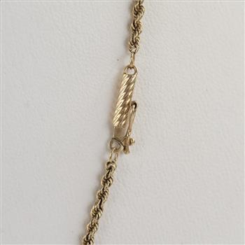 14kt Gold Rope Chain Necklace