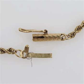 14kt Gold Rope Chain Necklace