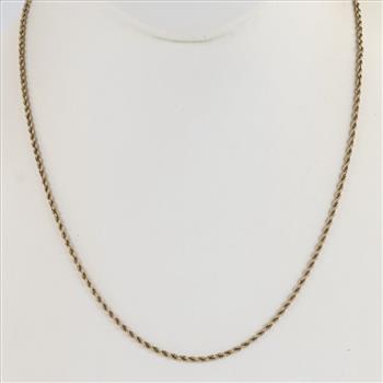 14kt Gold Rope Chain Necklace