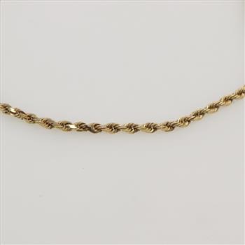 14kt Gold Rope Chain Necklace
