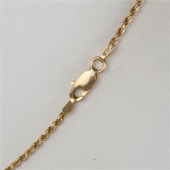 14kt Gold Rope Chain Necklace