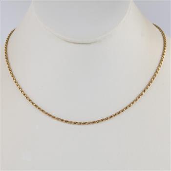 14kt Gold Rope Chain Necklace