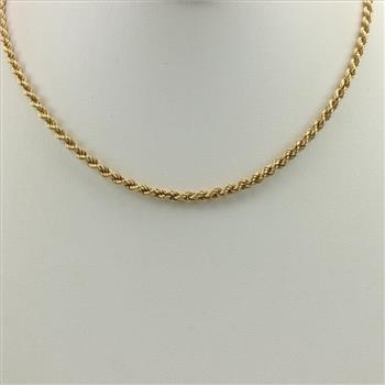 14kt Gold Rope Chain Necklace