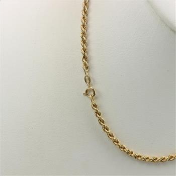 14kt Gold Rope Chain Necklace