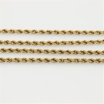 14kt Gold Rope Chain Necklace