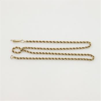 14kt Gold Rope Chain Necklace