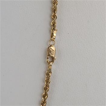 14kt Gold Rope Chain Necklace