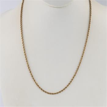 14kt Gold Rope Chain Necklace