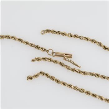 14kt Gold Rope Chain Necklace