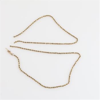 14kt Gold Rope Chain Necklace