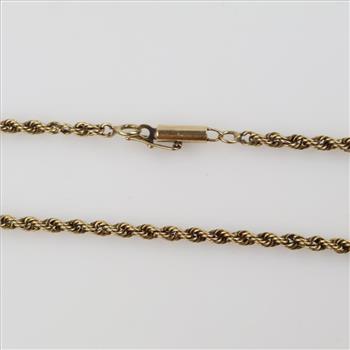 14kt Gold Rope Chain Necklace