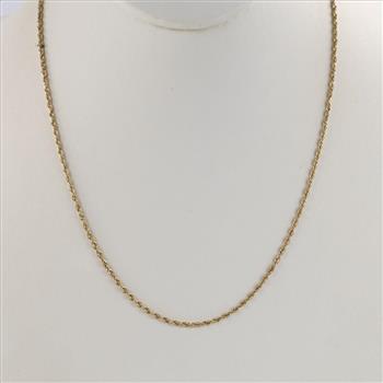 14kt Gold Rope Chain Necklace