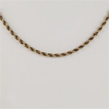 14kt Gold Rope Chain Necklace