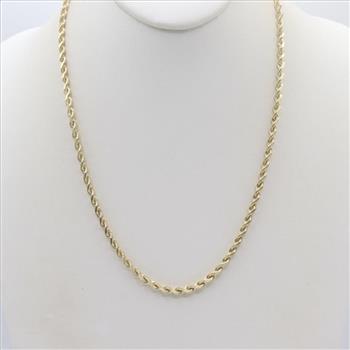 14kt Gold Rope Chain Necklace