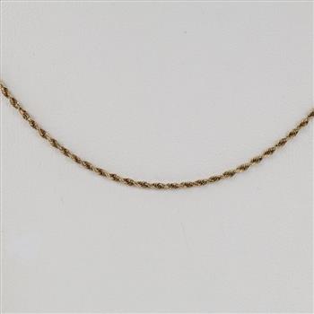 14kt Gold Rope Chain Necklace
