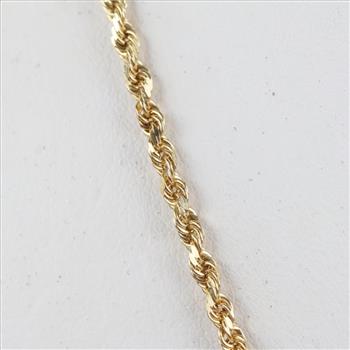 14kt Gold Rope Chain Necklace