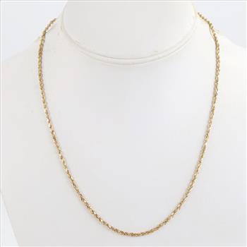 14kt Gold Rope Chain Necklace