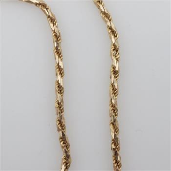 14kt Gold Rope Chain Necklace