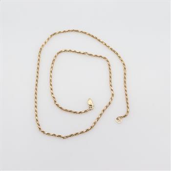 14kt Gold Rope Chain Necklace