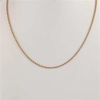 14kt Gold Rope Chain Necklace