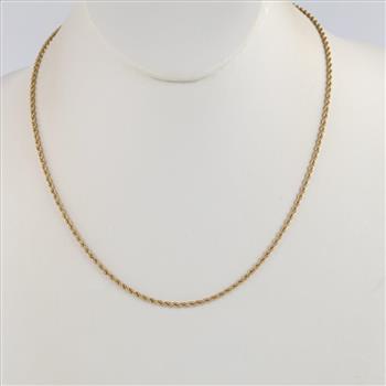 14kt Gold Rope Chain Necklace