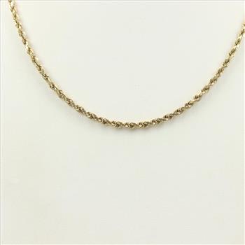 14kt Gold Rope Chain Necklace