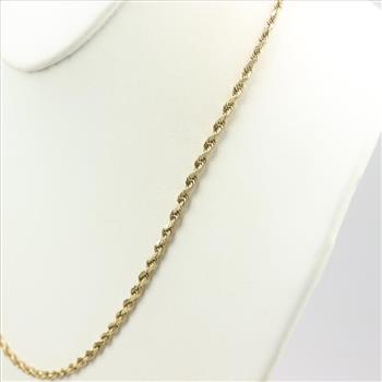 14kt Gold Rope Chain Necklace