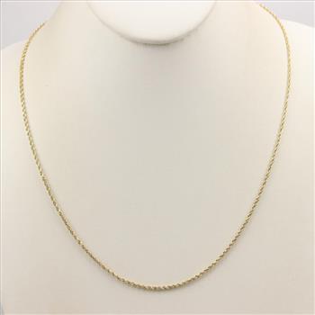 14kt Gold Rope Chain Necklace