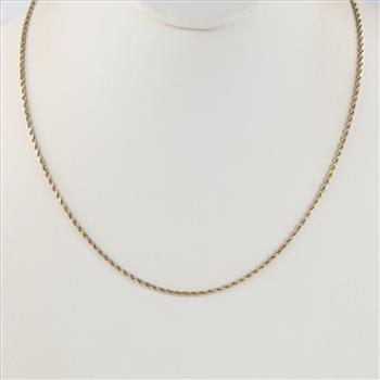 14kt Gold Rope Chain Necklace