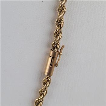 14kt Gold Rope Chain Necklace