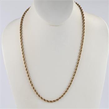 14kt Gold Rope Chain Necklace