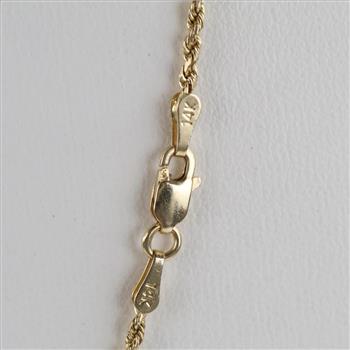 14kt Gold Rope Chain Necklace