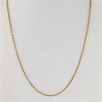 14kt Gold Rope Chain Necklace