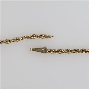 14kt Gold Rope Chain Necklace