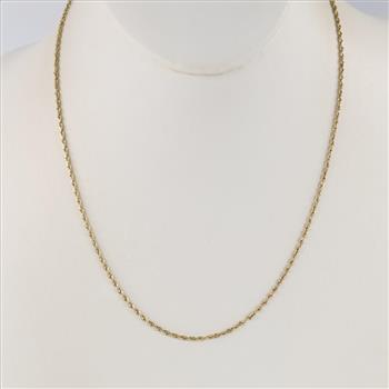 14kt Gold Rope Chain Necklace
