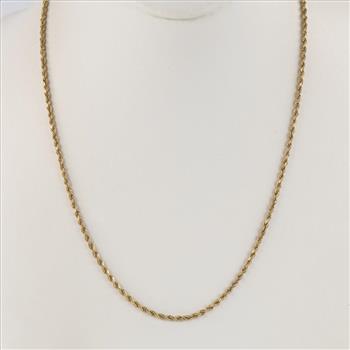 14kt Gold Rope Chain Necklace