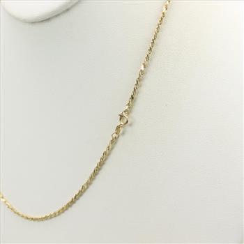 14kt Gold Rope Chain Necklace