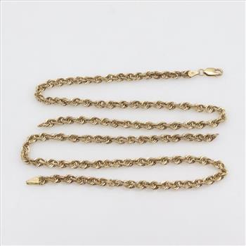 14kt Gold Rope Chain Necklace